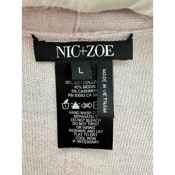 NIC + ZOË Light Purple Cotton Cashmere Blend Lightweight Sweater Duster - Picture 6 of 6